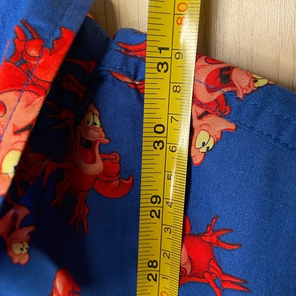 Disney The Little Mermaid Sebastian Woven Shirt for Men Button Down NWOT XXL - Picture 7 of 8